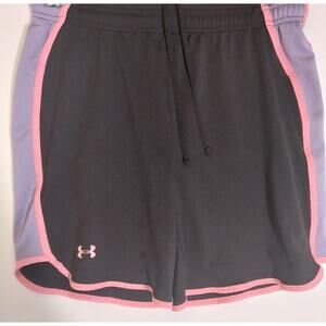 Under Armour Women's Small Hi Viz Loose Mesh Athletic Shorts Blk, Pink, Purple